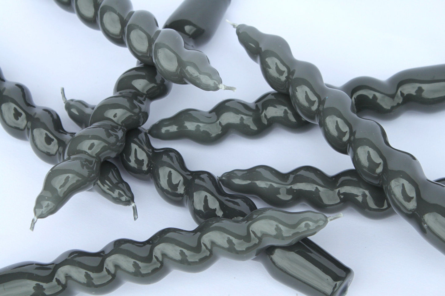 Spiral Taper Candle | Grey