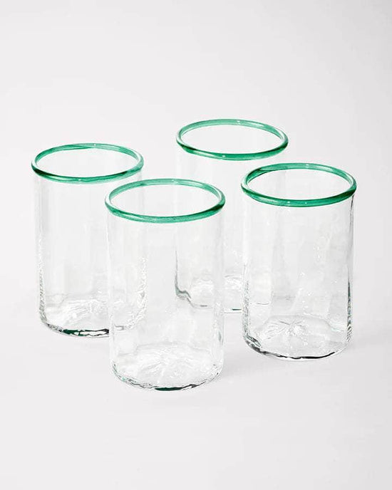 Peter Glass Green Large - Set of Four
