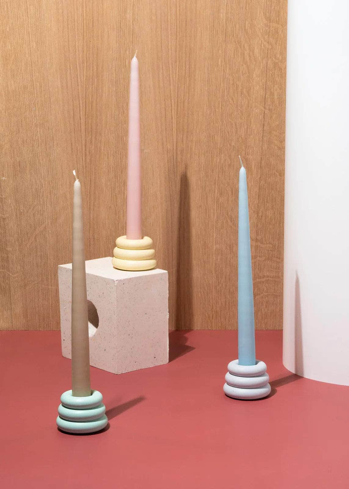 Flax Tapered Candles - Set of 2