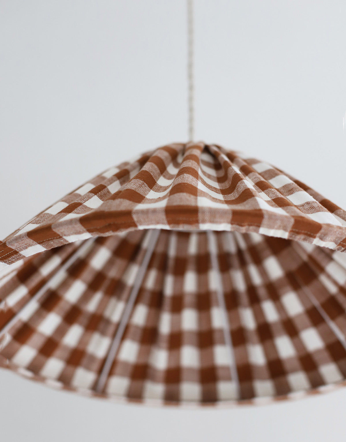 Conical Pendant Light Large Checks Malala ‘Terra’