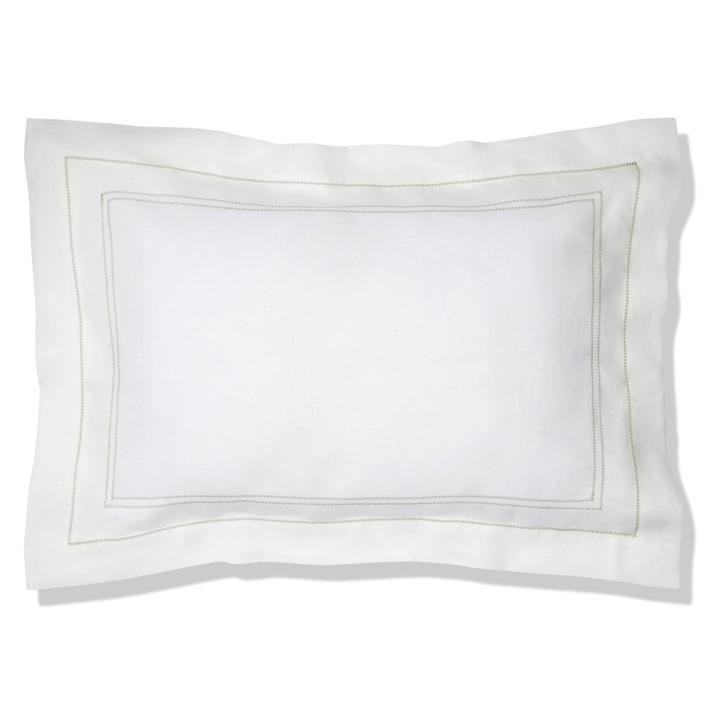 Pillowcase Hemstitch Botanical Green