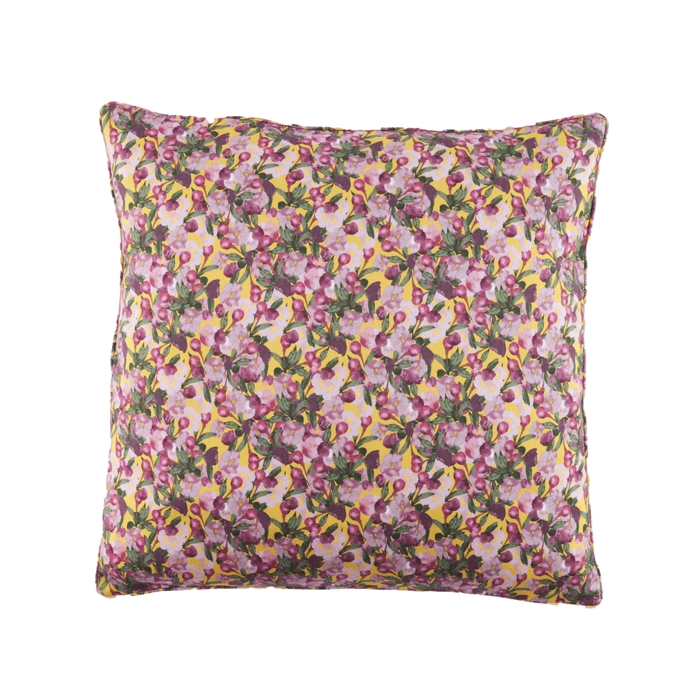 Romance is Dead Yellow Square Cushion Cover