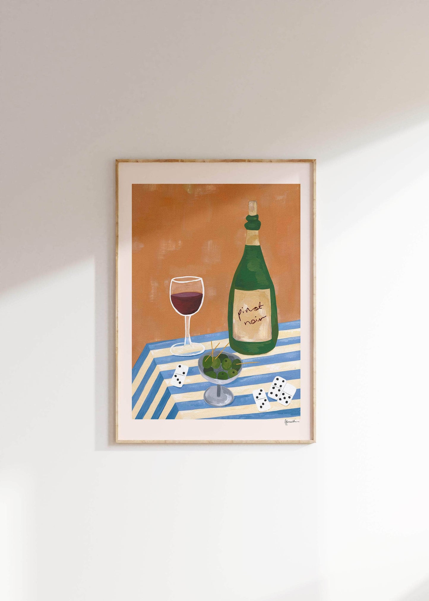 Dominoes, Olives & Pinot Noir Print