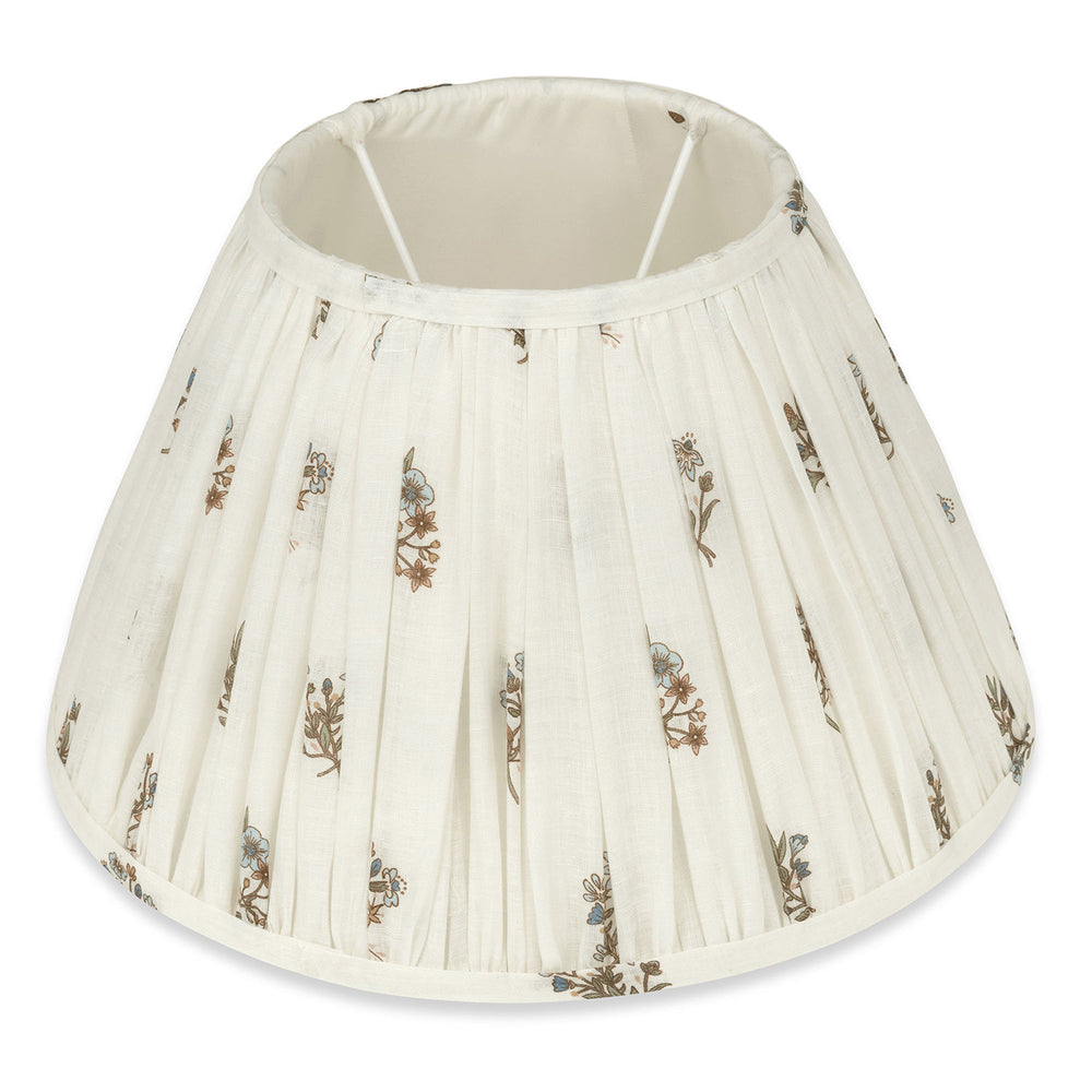 Made to Order Hand Pleated Empire Lampshade in Printed Voile