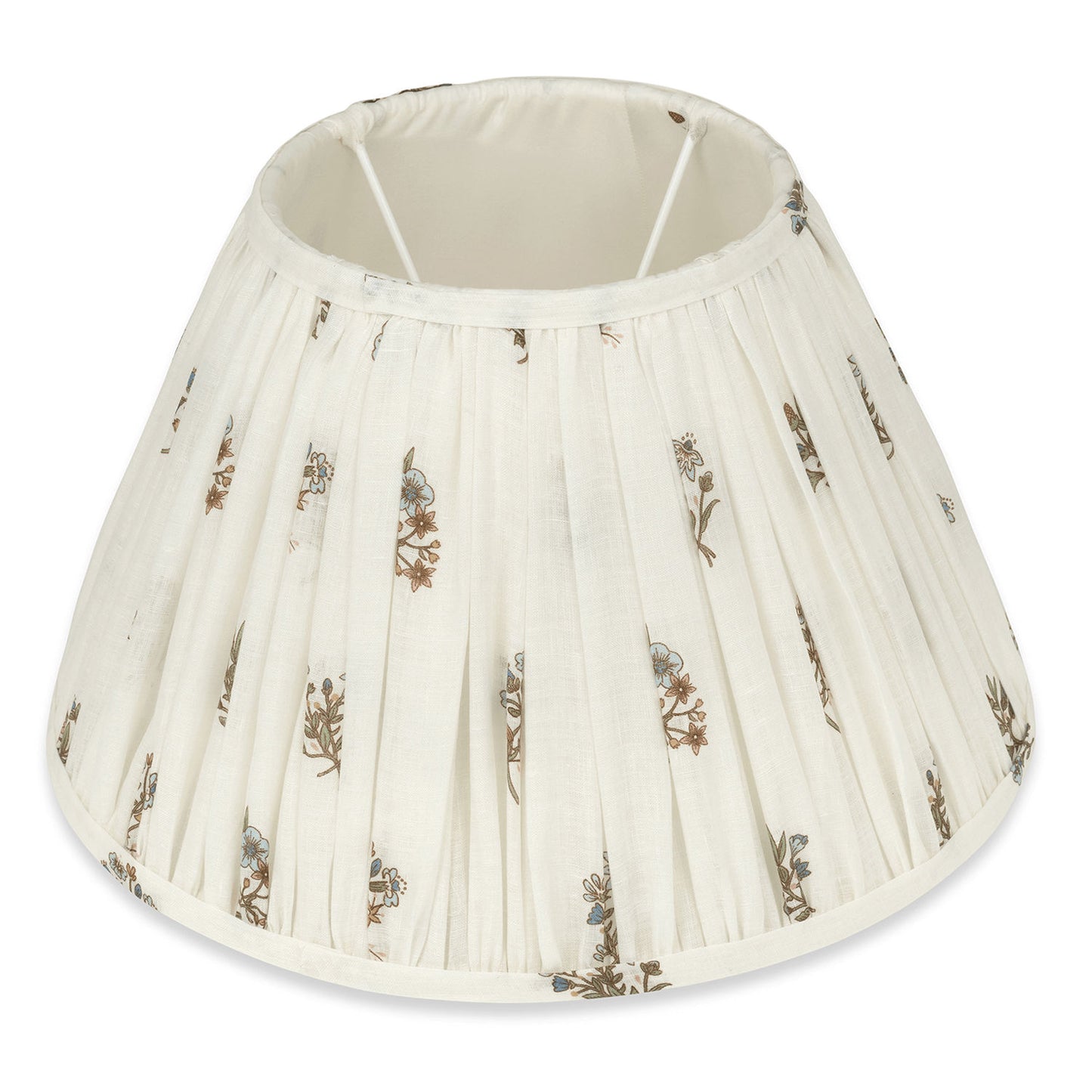 Made to Order Hand Pleated Empire Lampshade in Printed Voile
