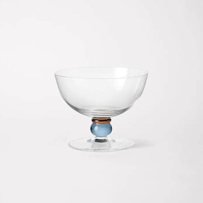 Noam Champagne Glass with Blue Bead
