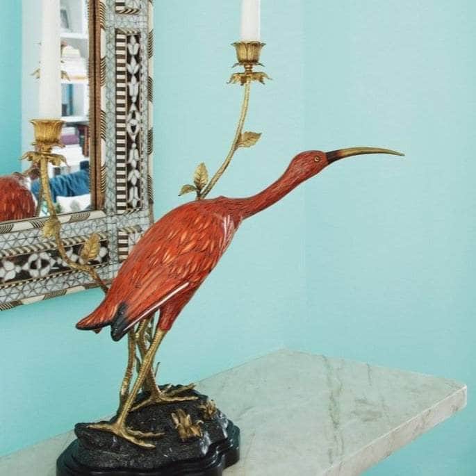 Red Bird Candle Holder