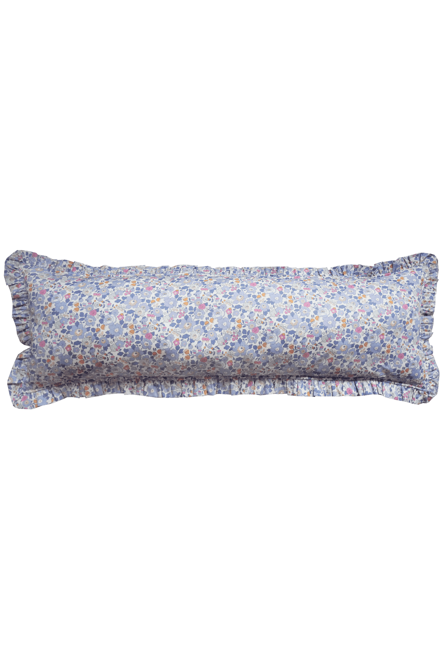 Ruffle Bolster Lumbar Cushion Made With Liberty Fabric Betsy