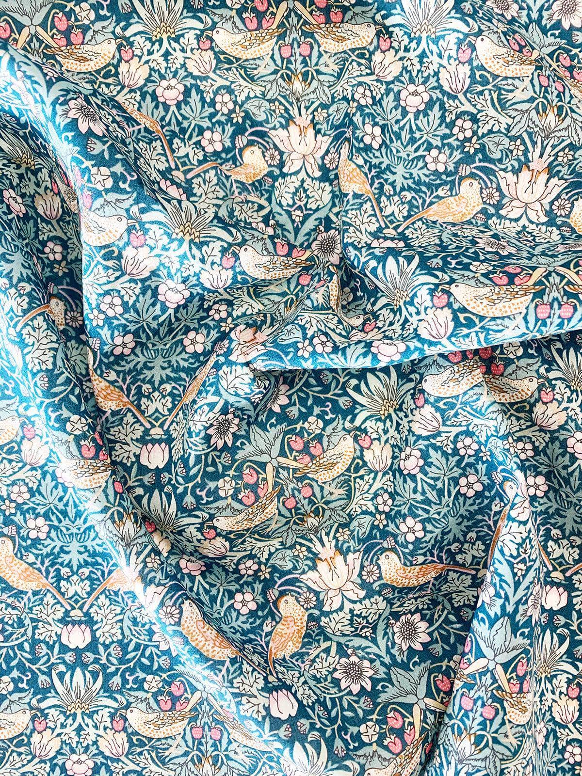 Fitted Sheet Made With Liberty Fabric Strawberry Thief