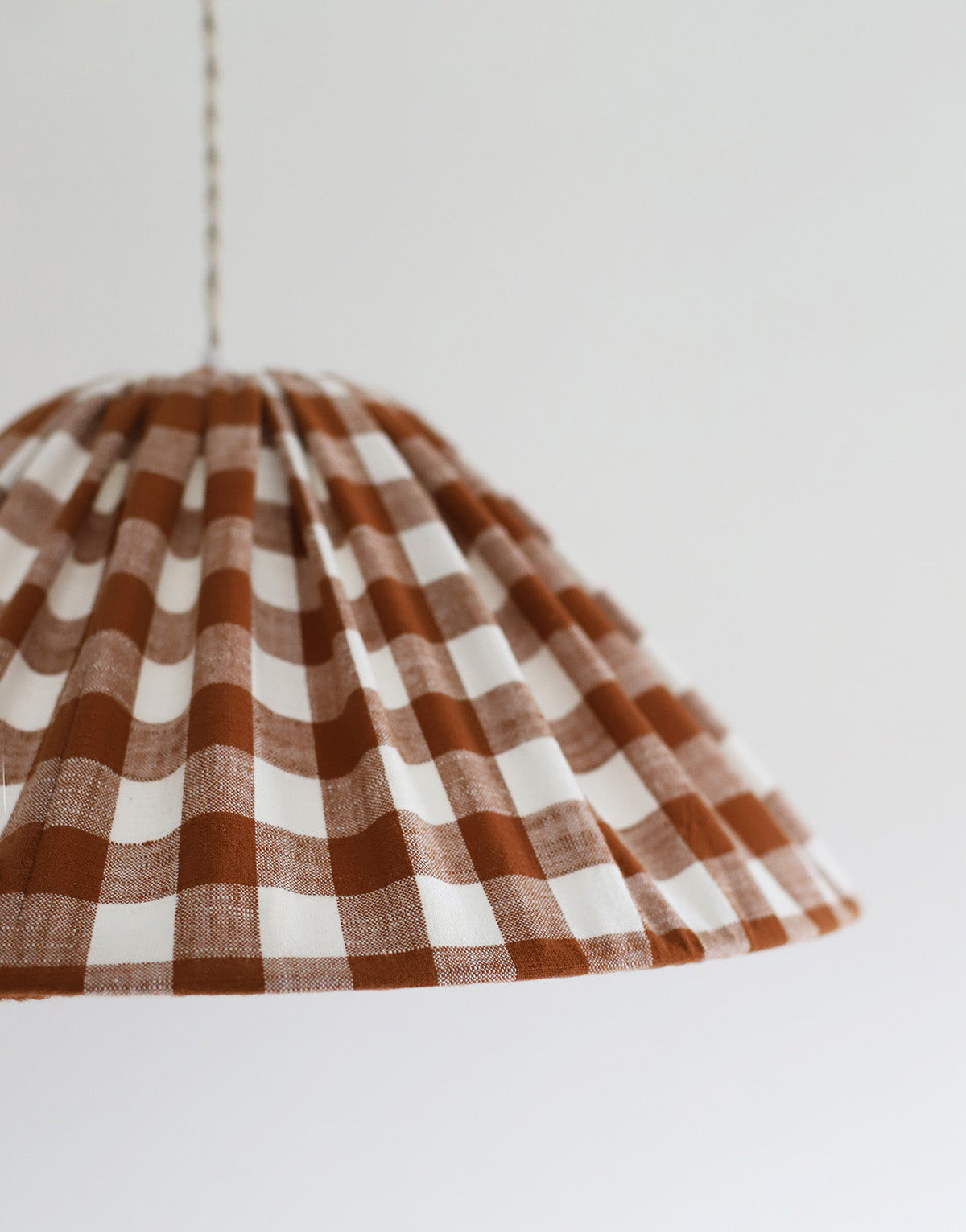 Conical Pendant Light Large Checks Malala ‘Terra’