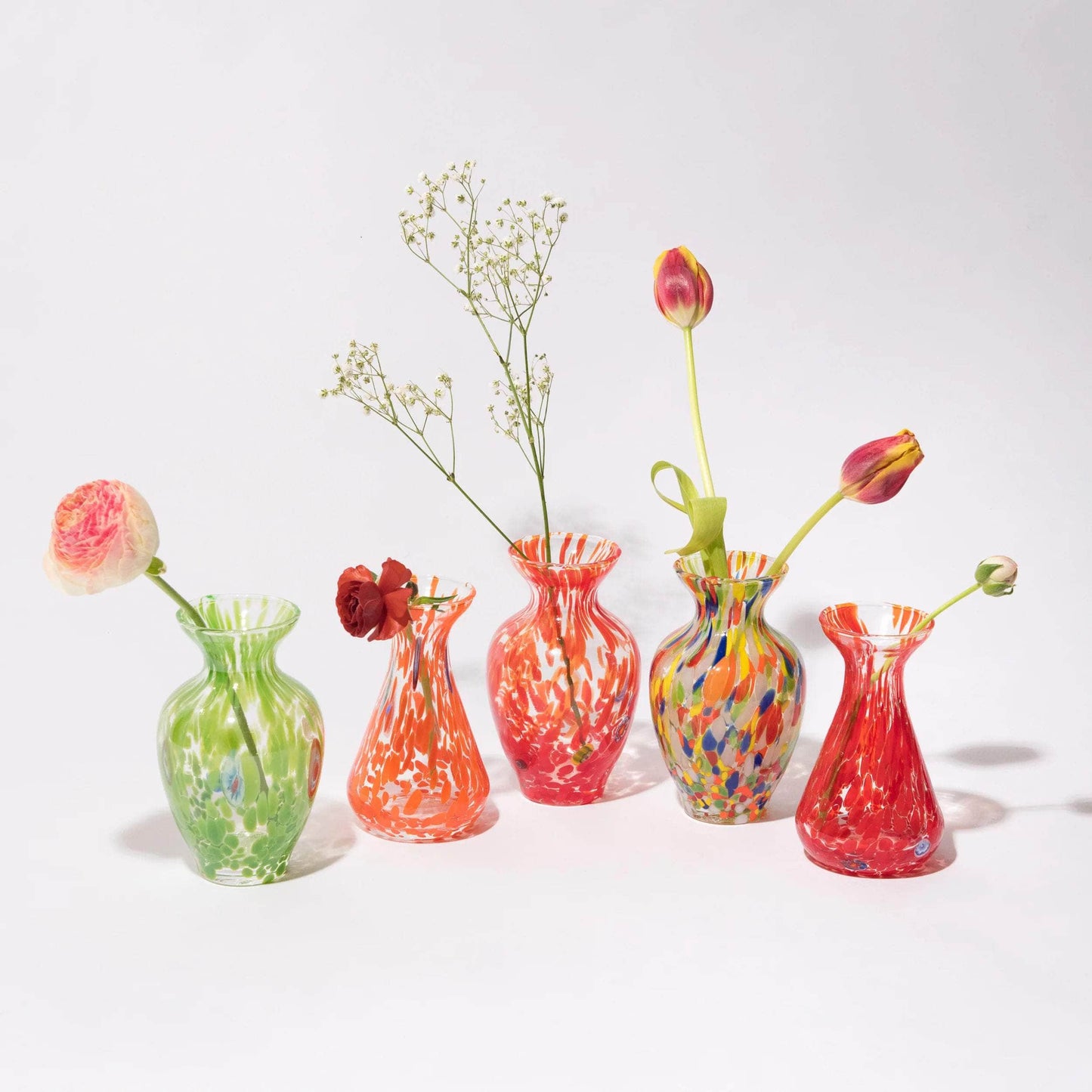 Orange Bud Vases
