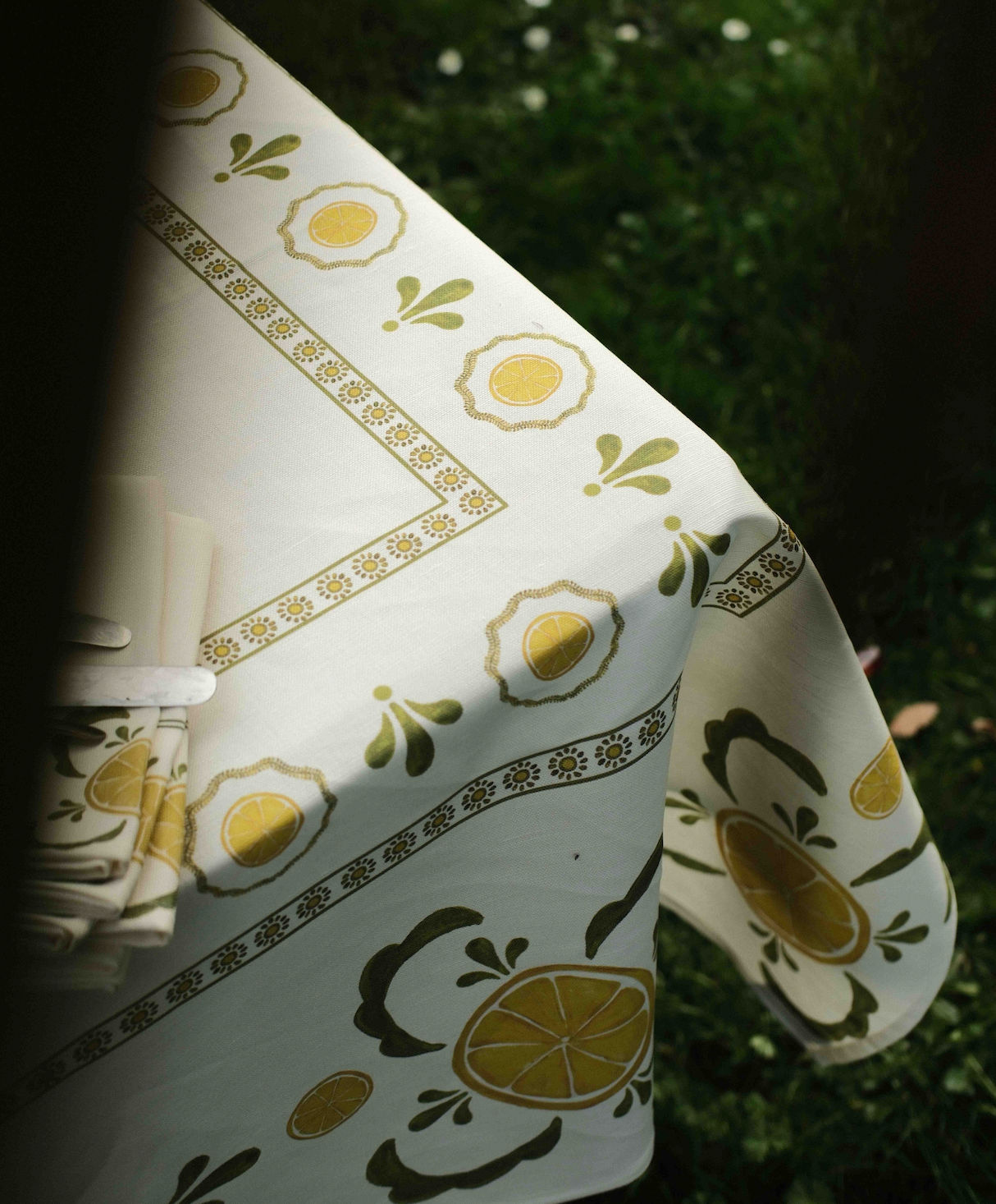 Citrus Lemon Table Linen For Penny Morrison
