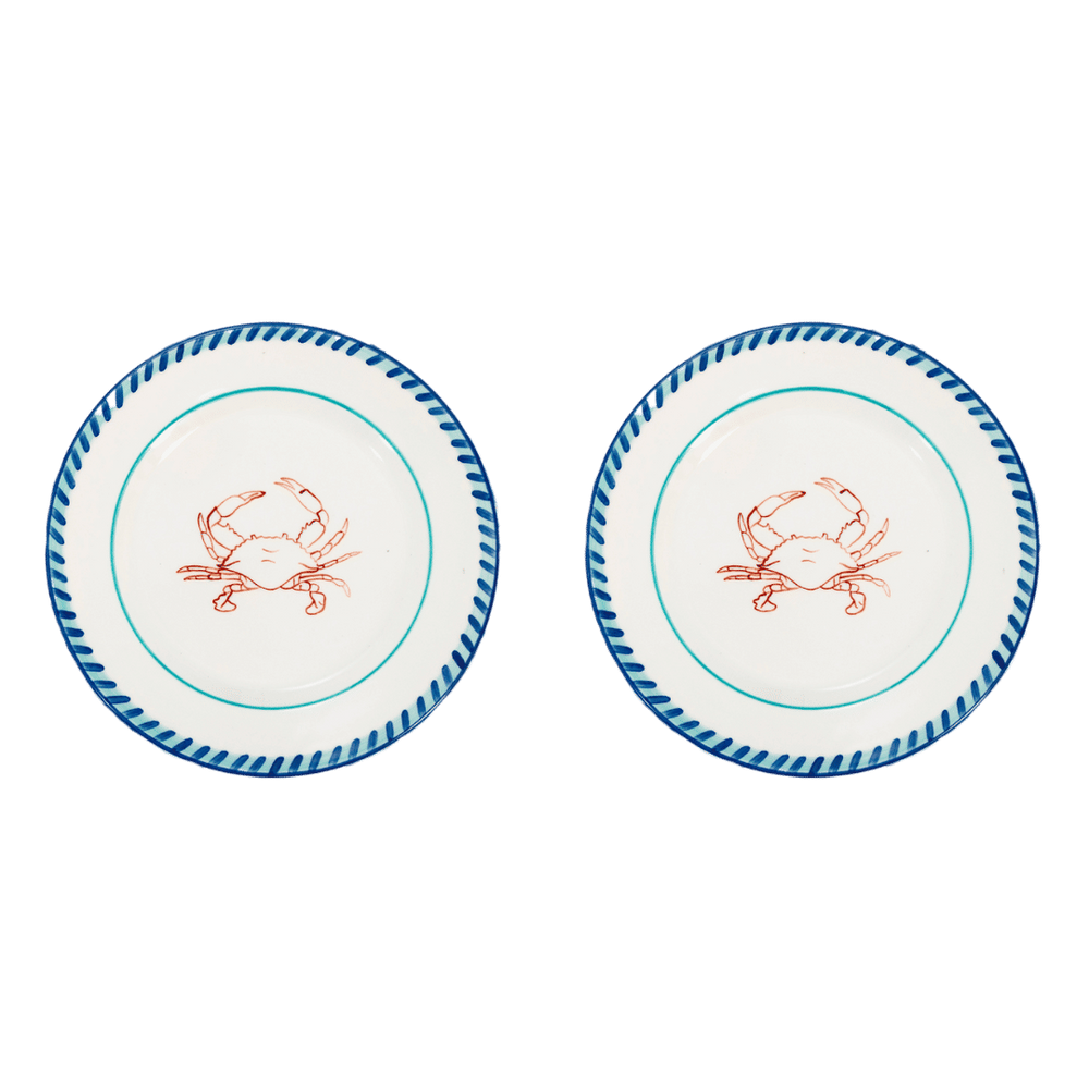 Crab Dessert Plate Set-Of-Two