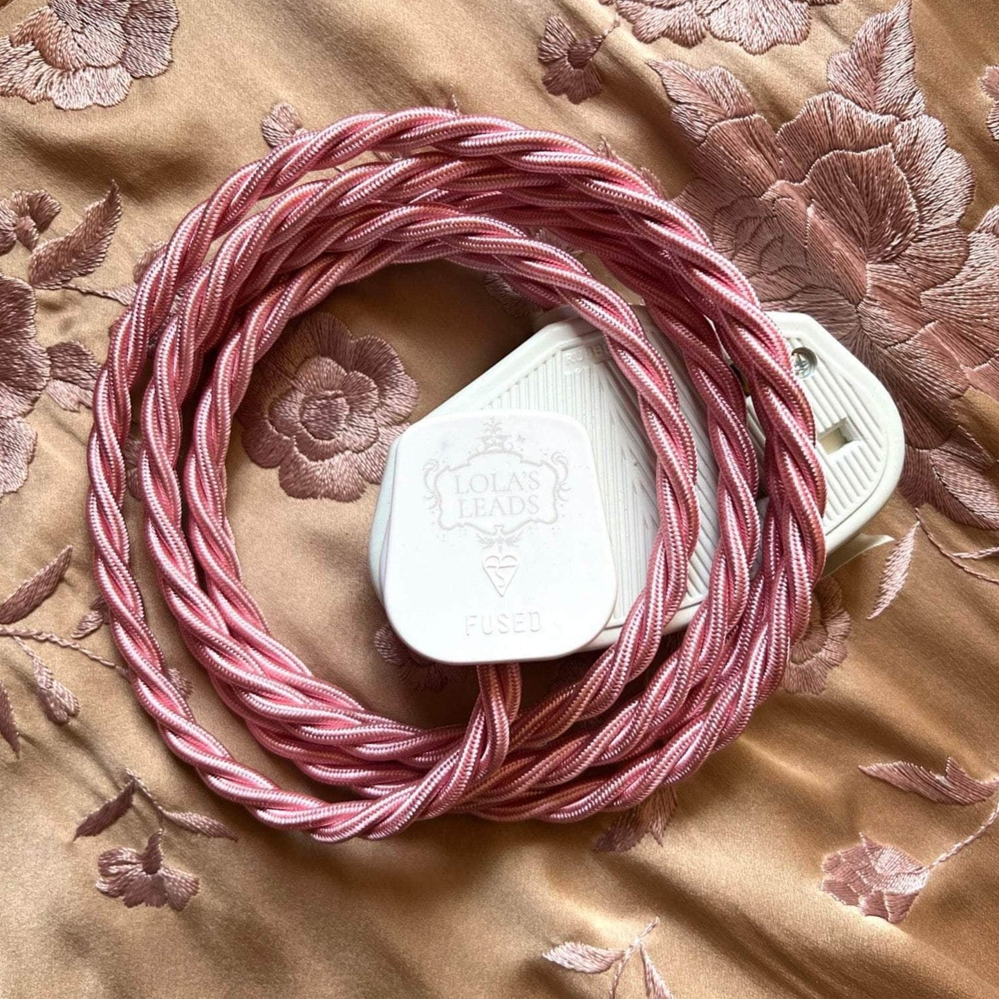 Fabric Extension Cable in Shrimp