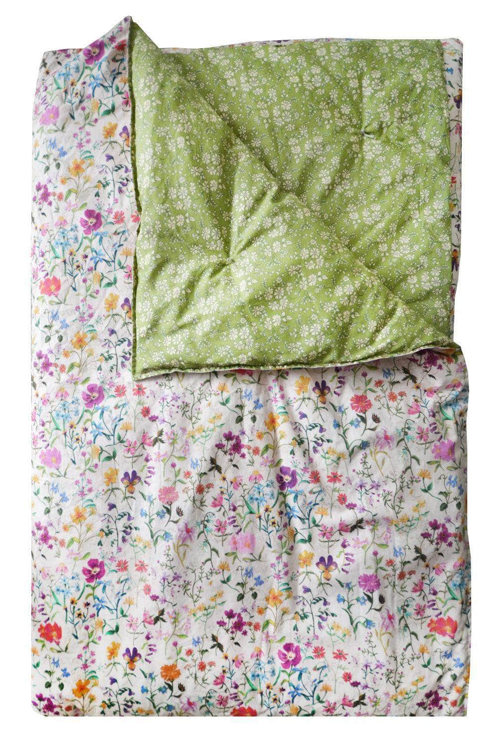 Reversible Heirloom Quilt Made With Liberty Fabric Linen Garden & Capel Pistachio