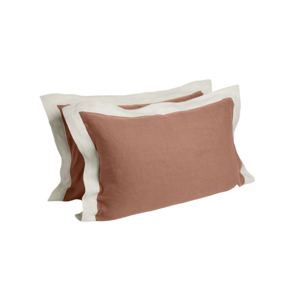Linen Pillowcases - Terracotta