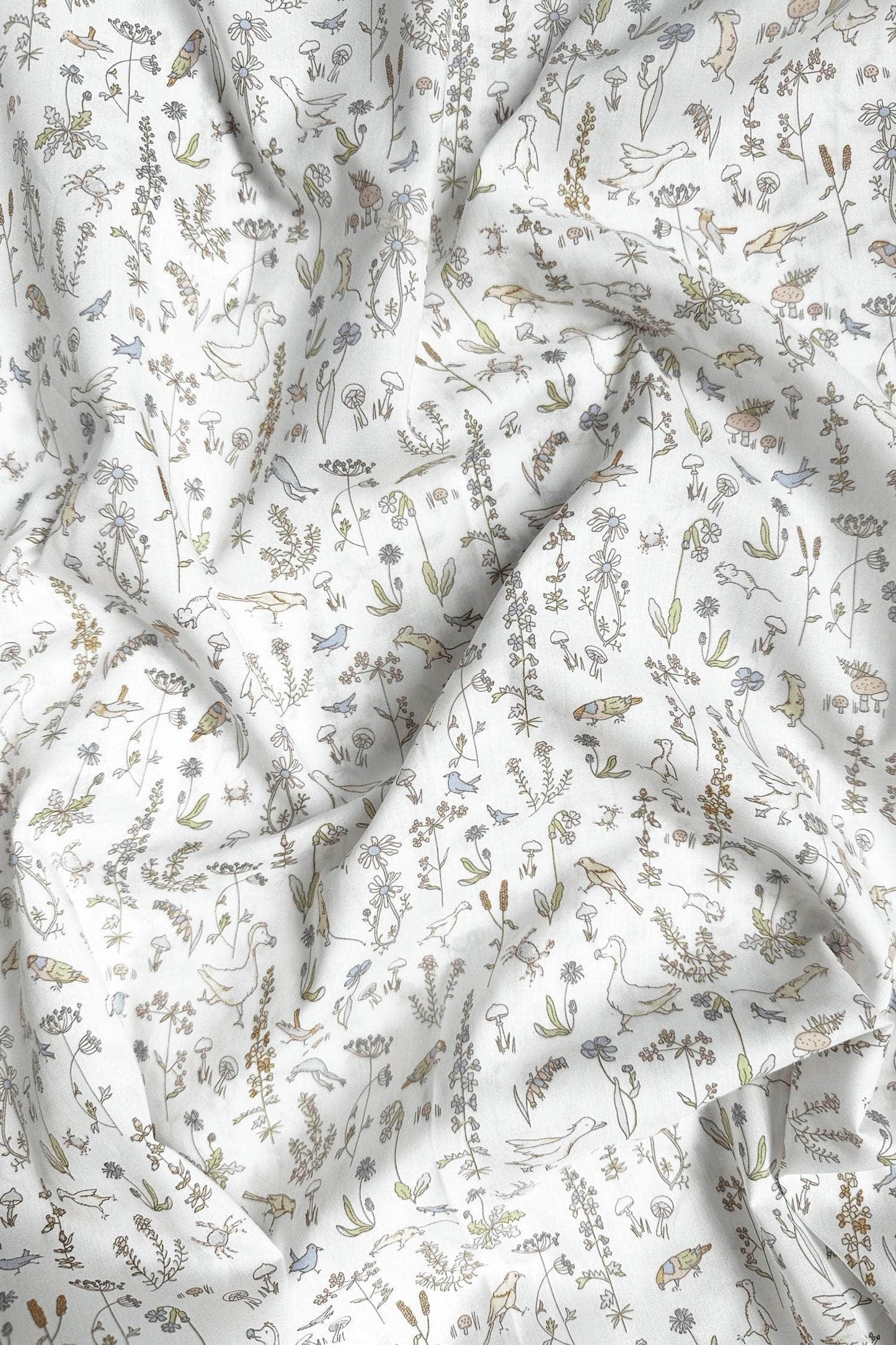 Pillowcase Made With Liberty Fabric Theo Green