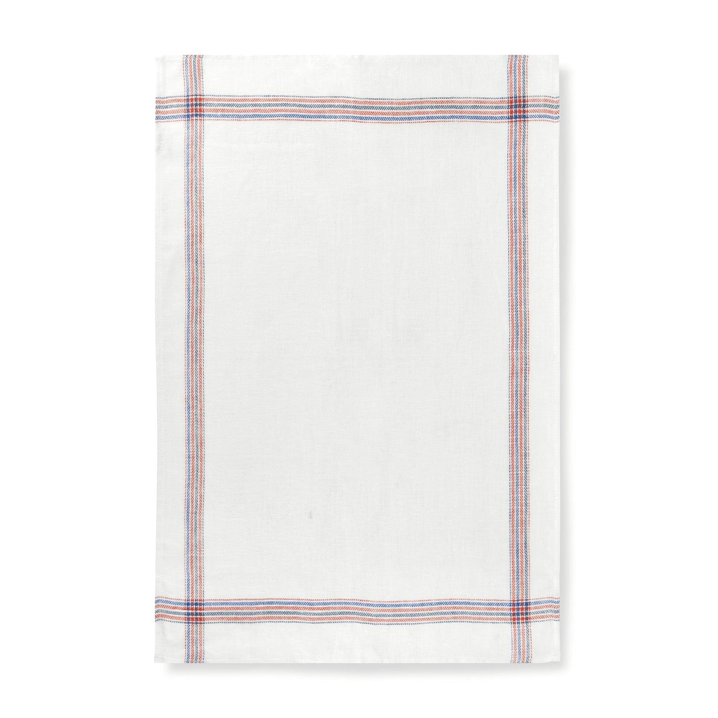 Set of 3 Kitchen Towels in French Red & Blue