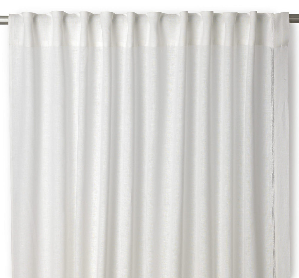 Drawn Thread Curtains - Ladder Stitch Edge - Ivory White