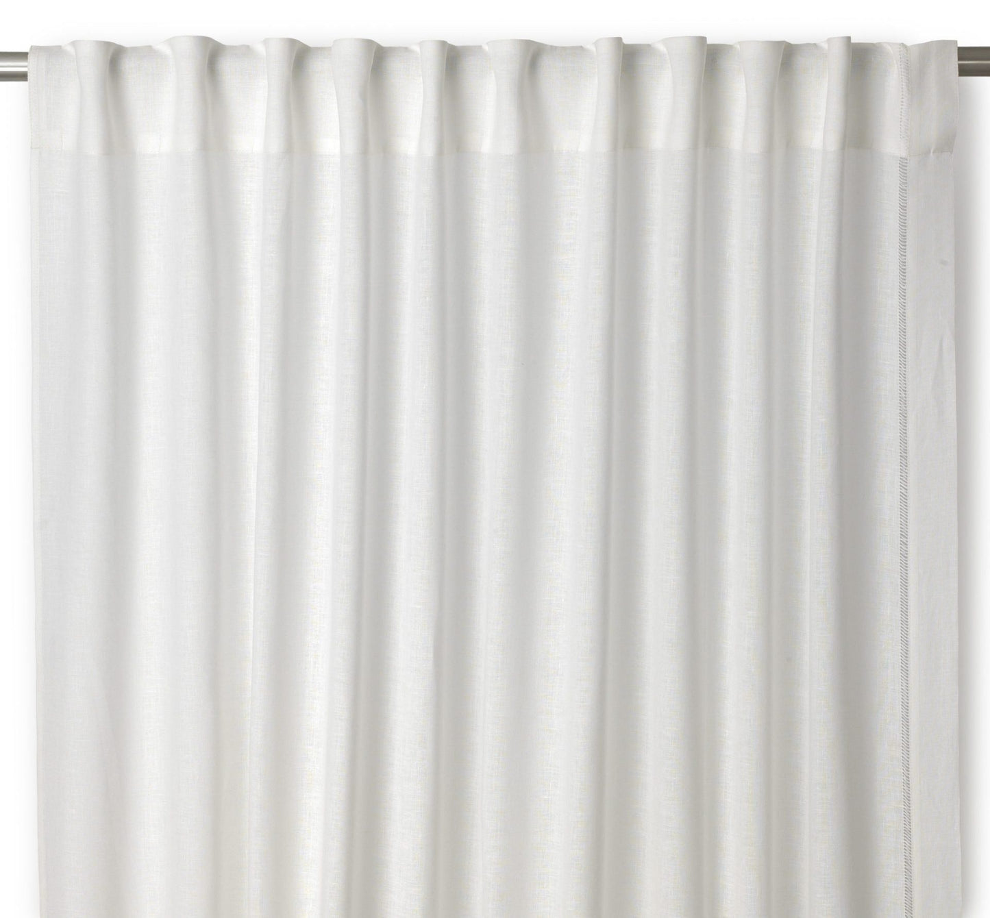 Drawn Thread Curtains - Ladder Stitch Edge - Ivory White