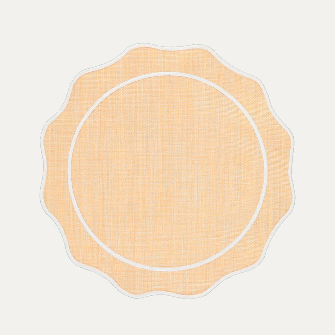 Raffia Placemat with White Border