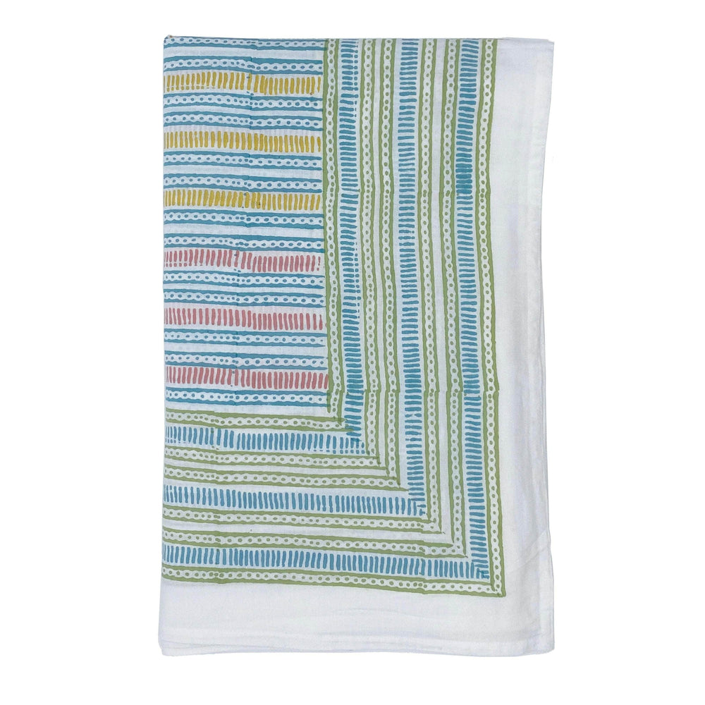 Lines and Dots Tablecloth Multicoloured