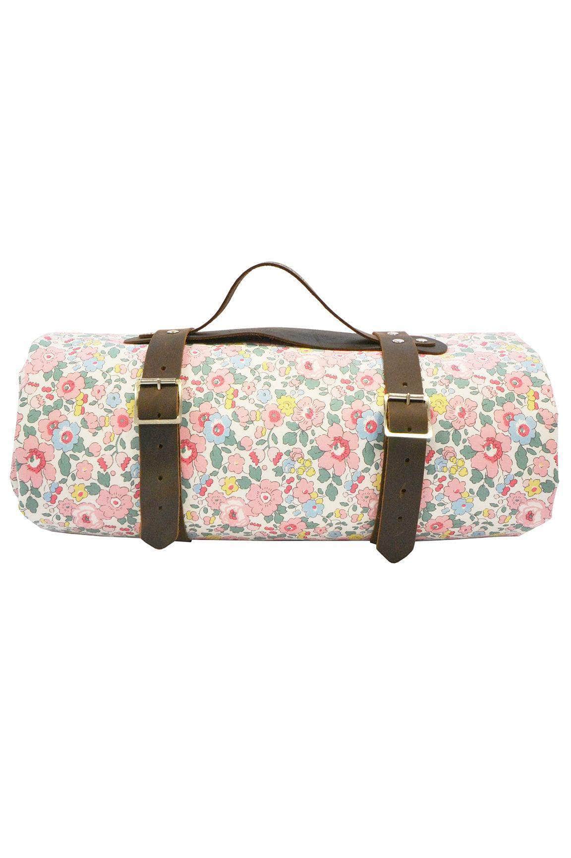 Picnic Blanket Made With Liberty Fabric Betsy Candy Floss & Mitsi Valeria Pink
