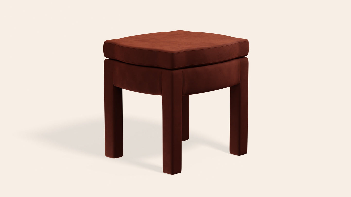 Piero Footstool, Cinnamon Velvet