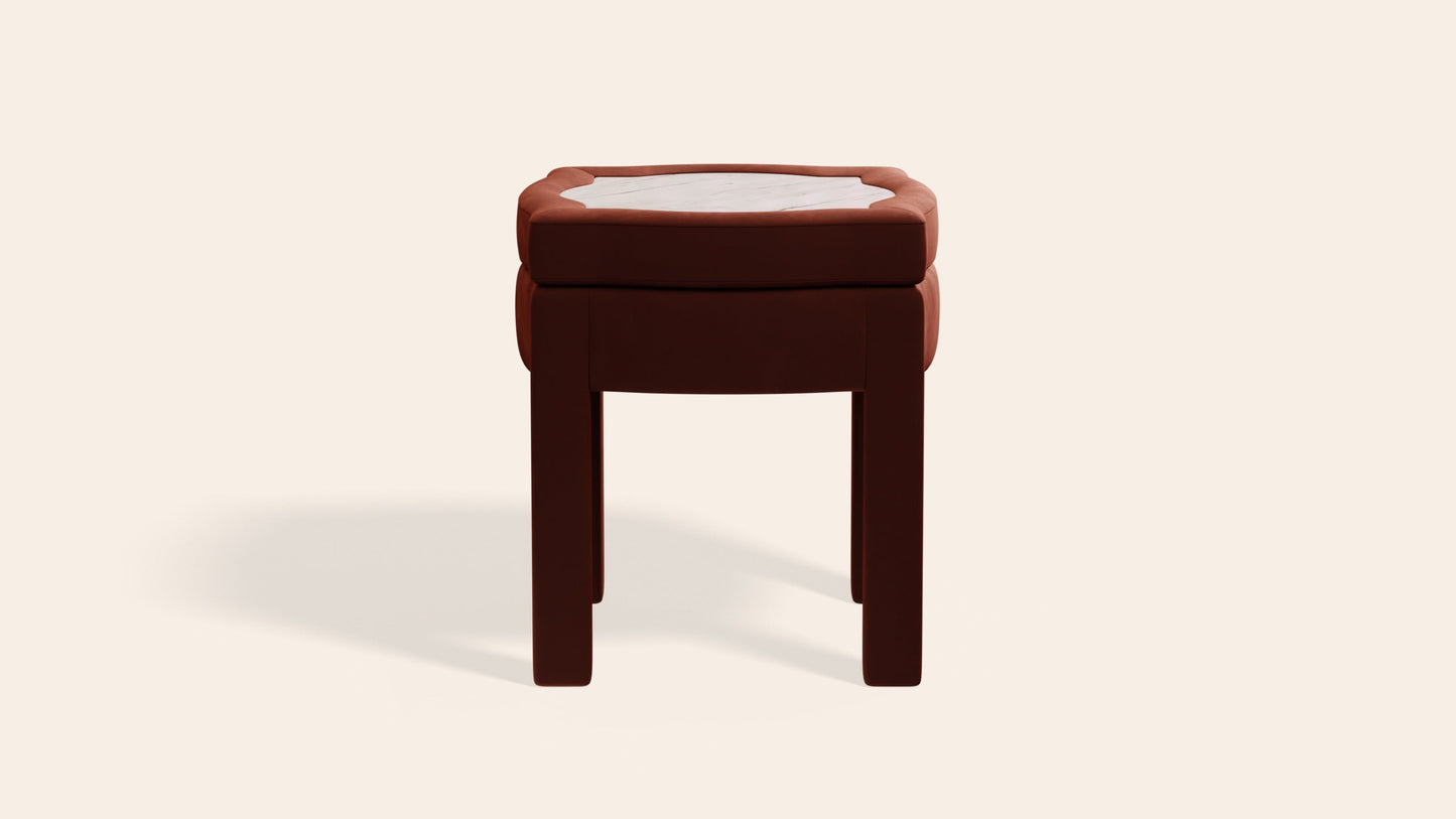Piero Footstool, Cinnamon Velvet