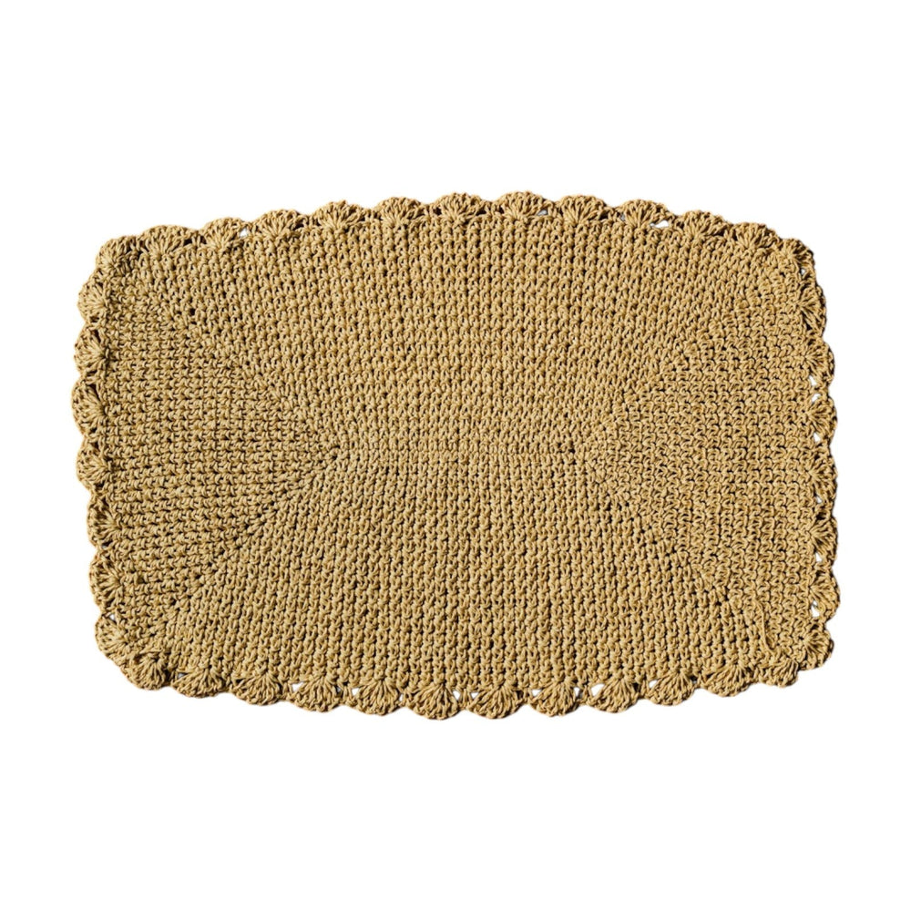 Raffia Crochet Placemat Natural