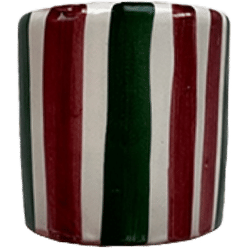 Coffee Cup – Green and Red Stripes