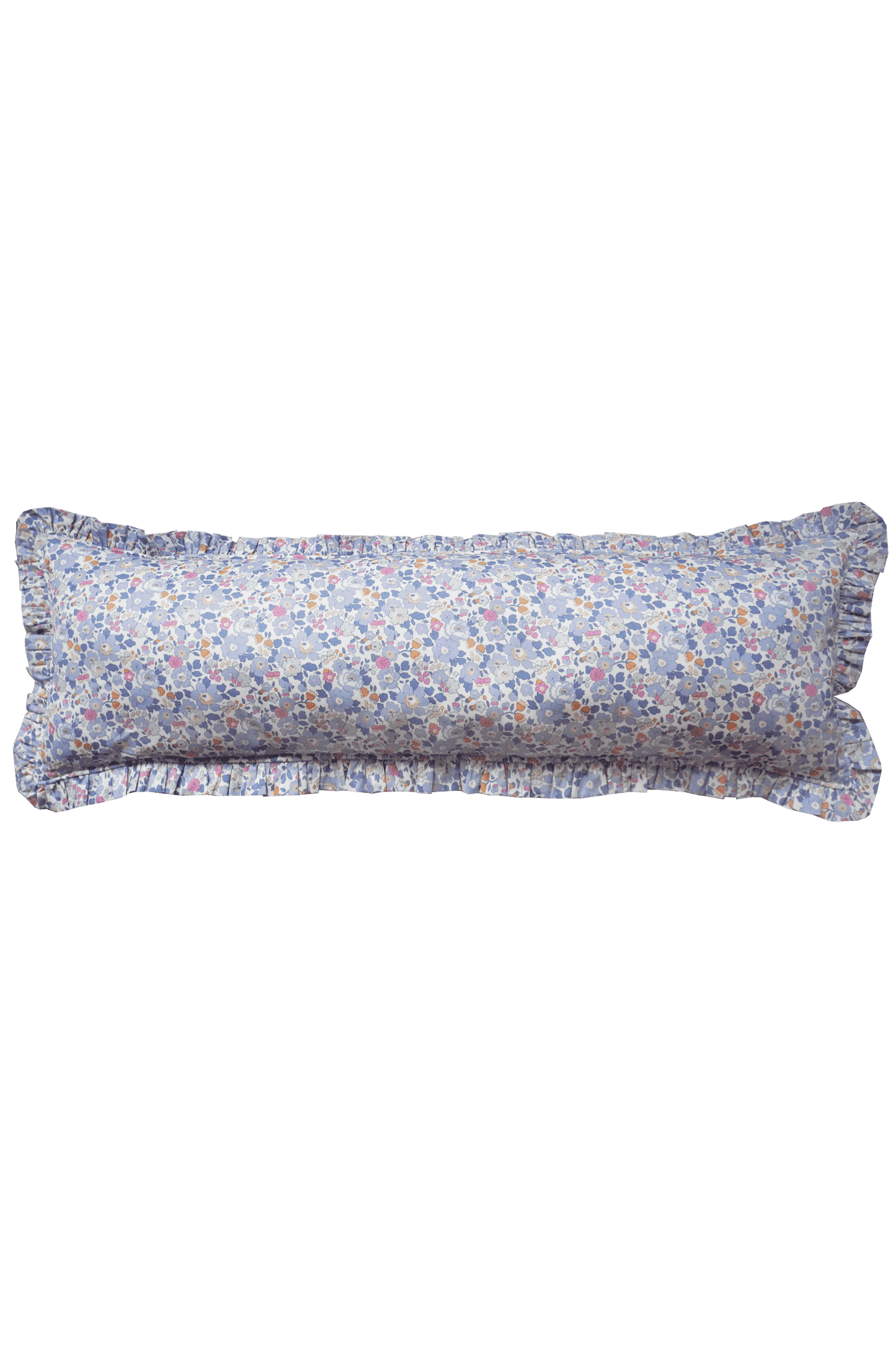 Ruffle Bolster Lumbar Cushion Made With Liberty Fabric Betsy