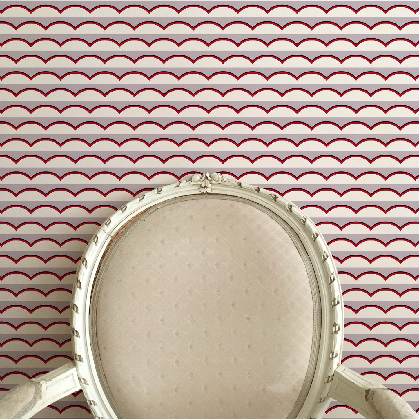 Scallops Wallpaper - Lilac