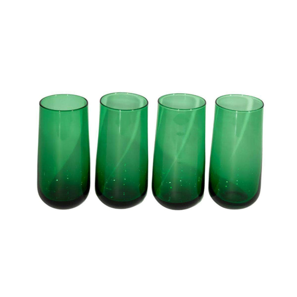 Vintage Green Tumblers Set of Four