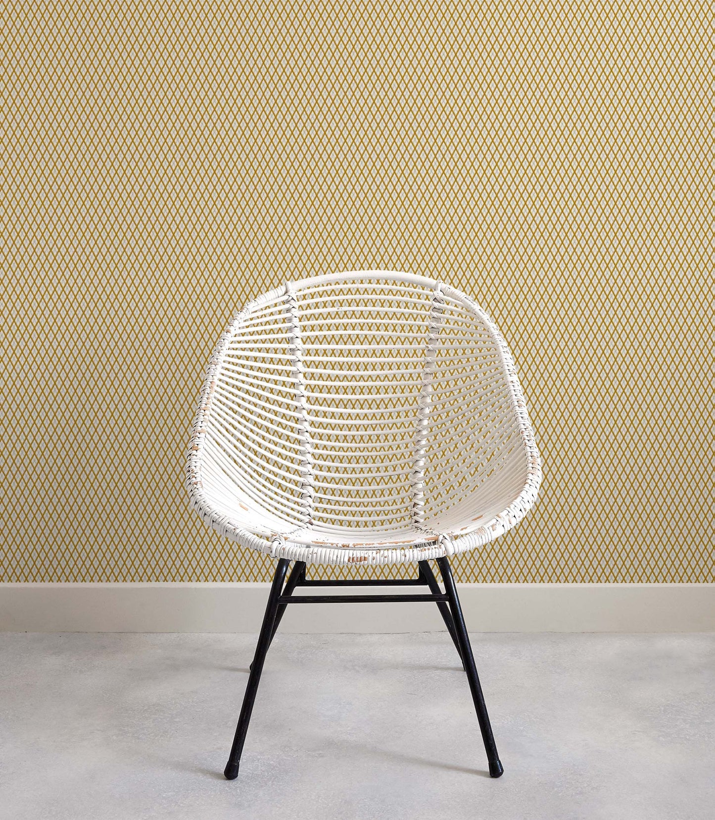 Little Lattice Wallpaper - Mustard