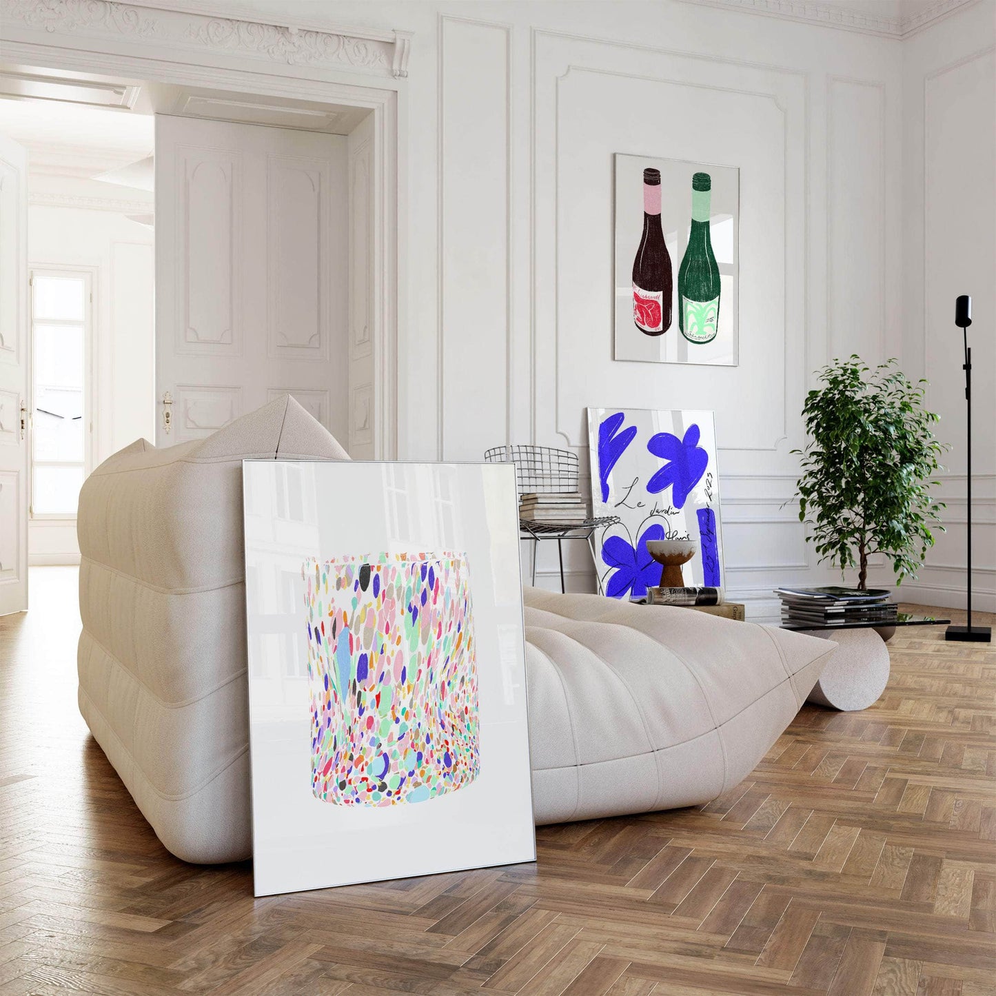 Le Jardin Blue Art Print