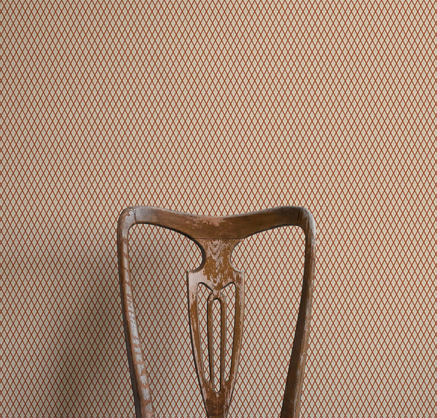 Little Lattice Wallpaper - Burnt Orange