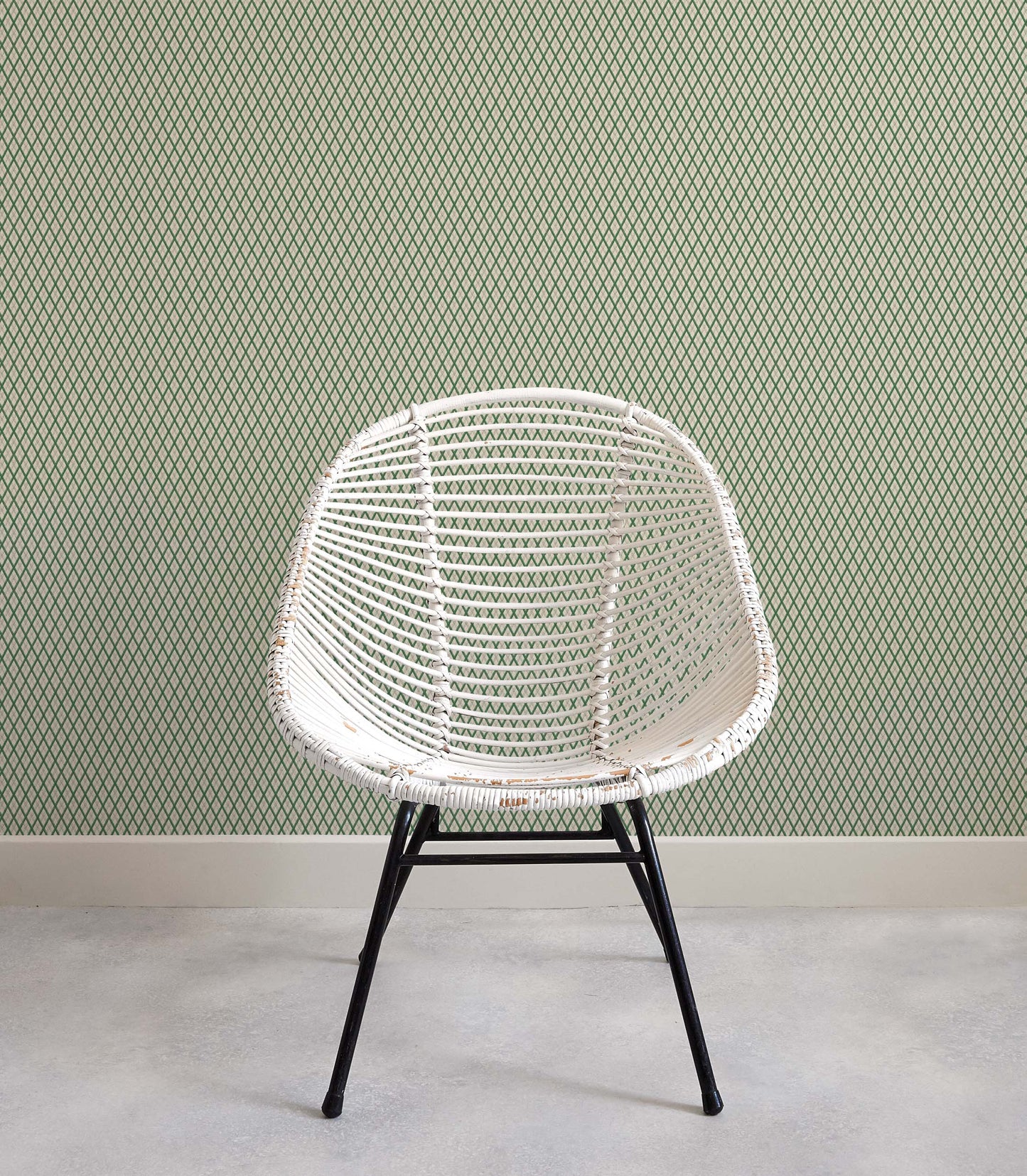 Little Lattice Wallpaper - Green