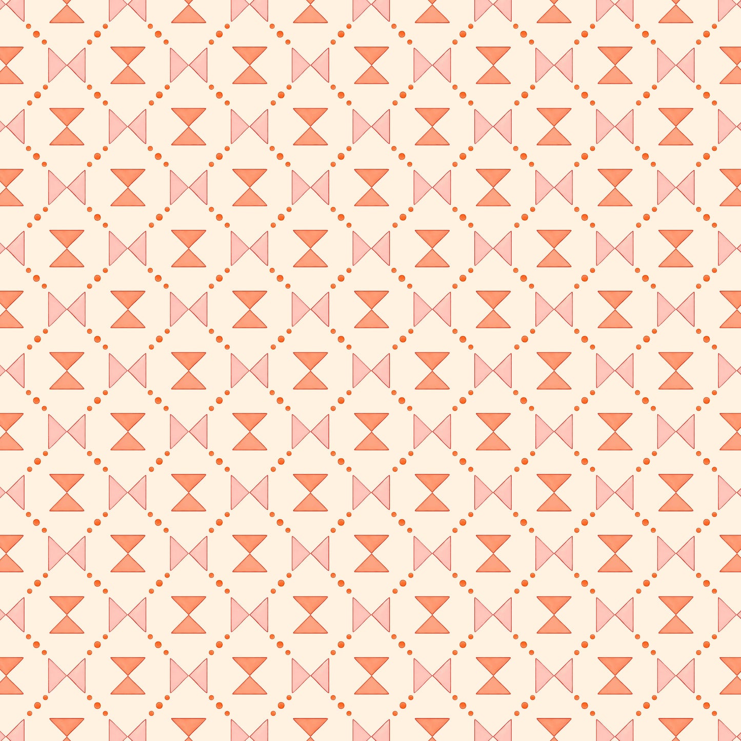 Bow Tie Quilt - Pink and Coral