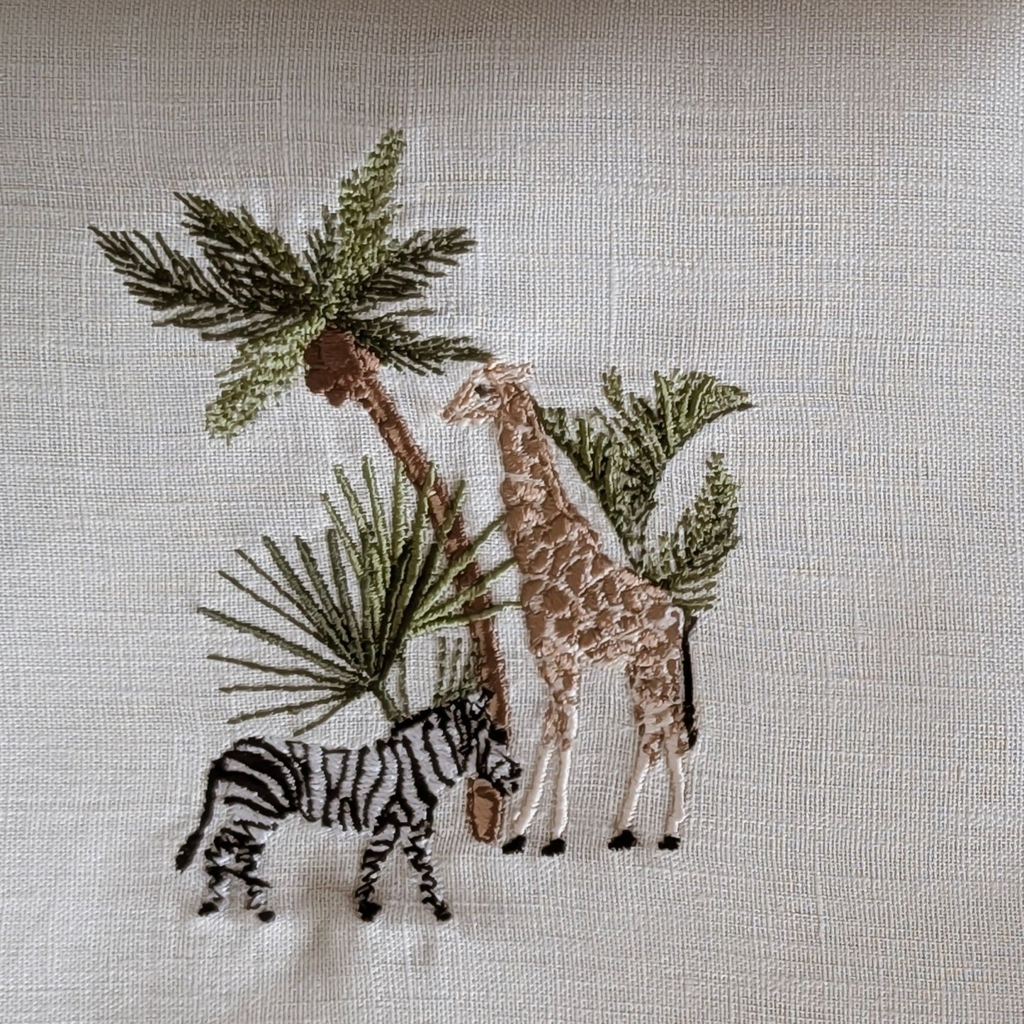 SAFARI - Safari Embroidery Linen Bath Towels (set of 2)