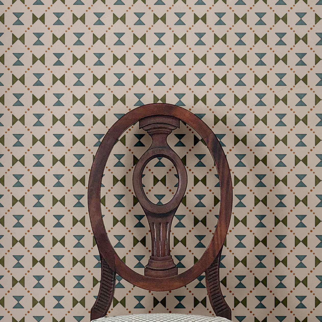 Bow Tie Quilt - Blue and Green