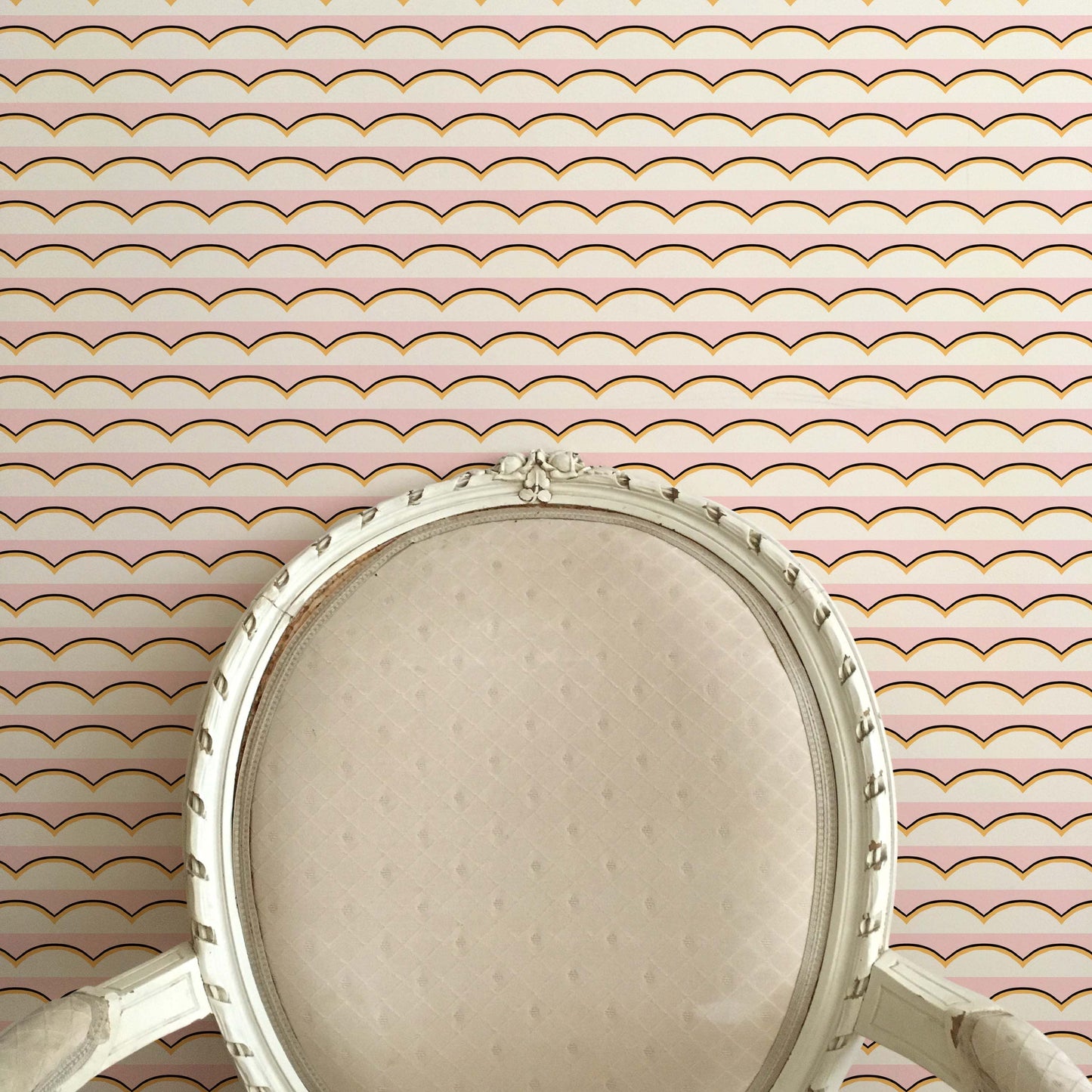 Scallops Wallpaper - Pink