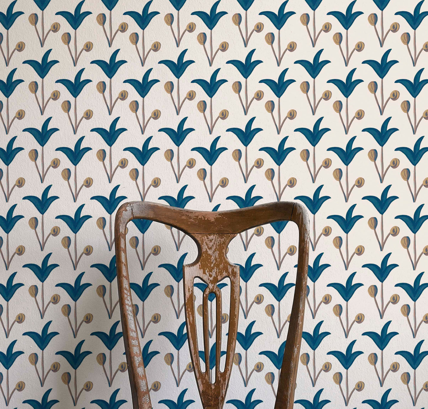 Spring Rhythm Wallpaper - Blue