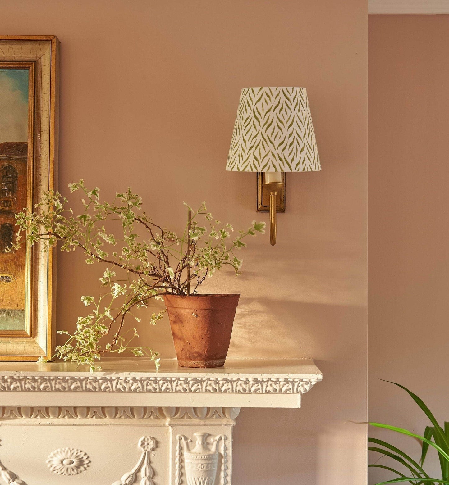 Mossy Green Willow Lampshade