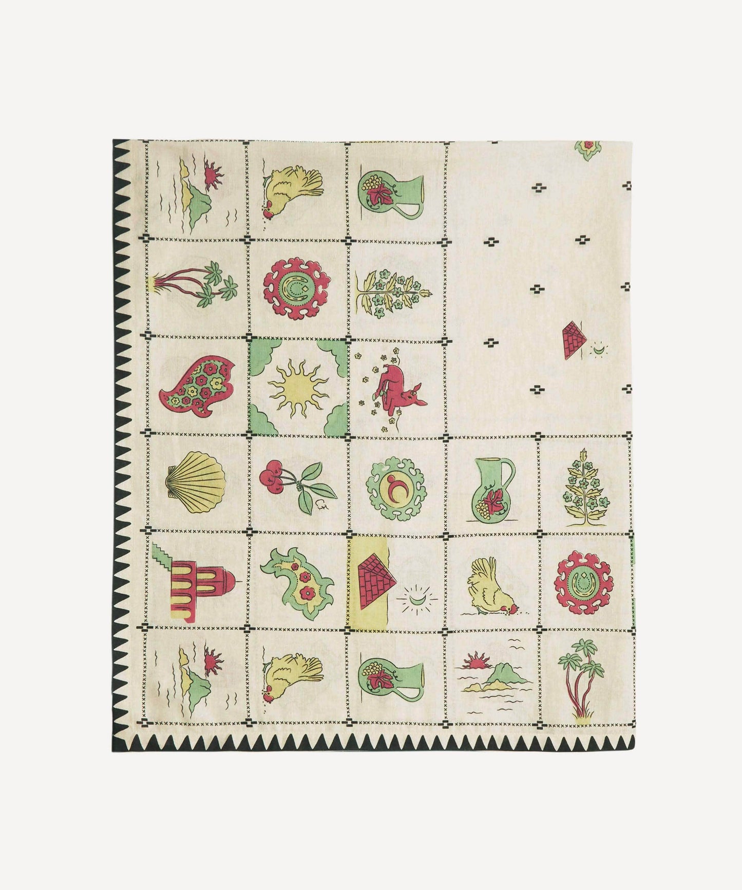 Redwork Tablecloth in Black