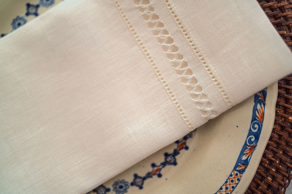 Set of 6 Large Diamond Stitch Napkins