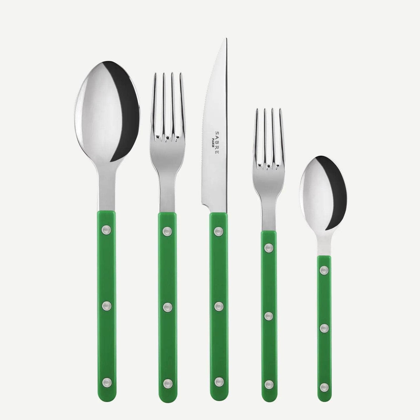 Bistrot 5 PC Cutlery Set, Garden Green