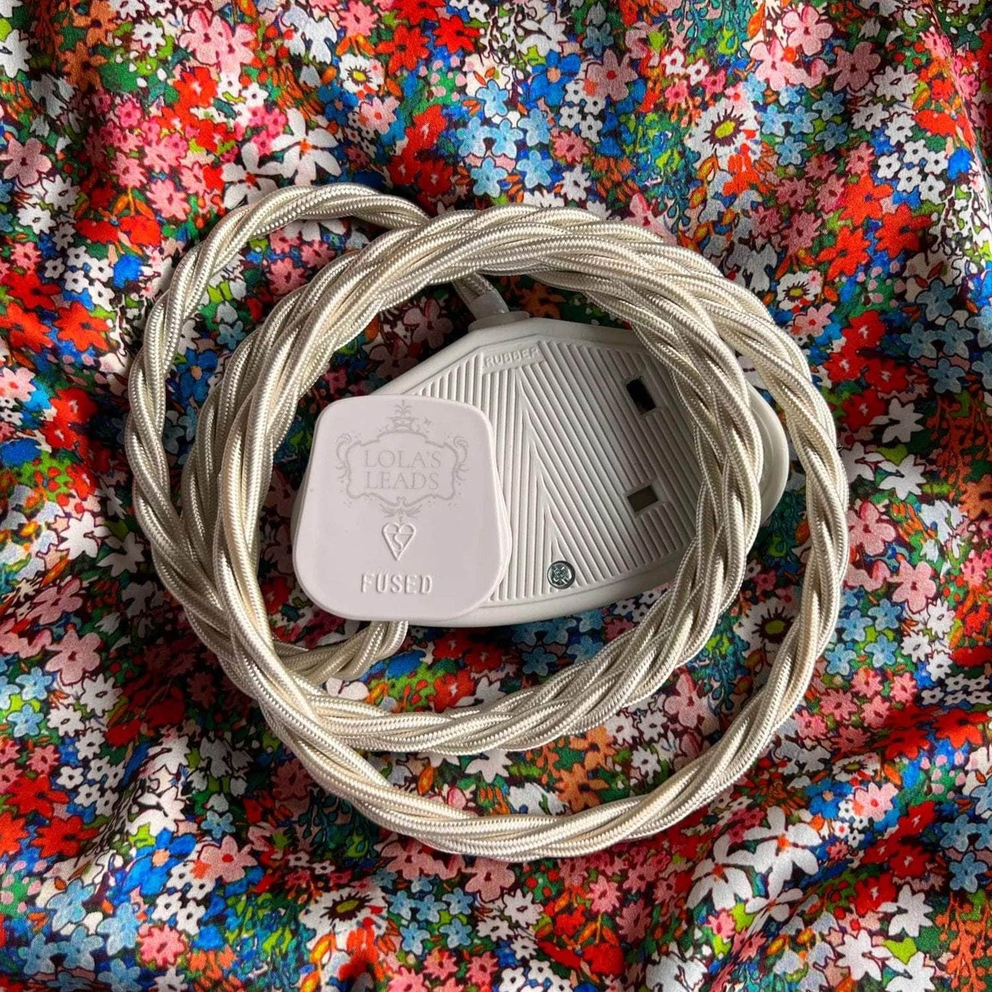 Fabric Extension Cable Clotted Cream