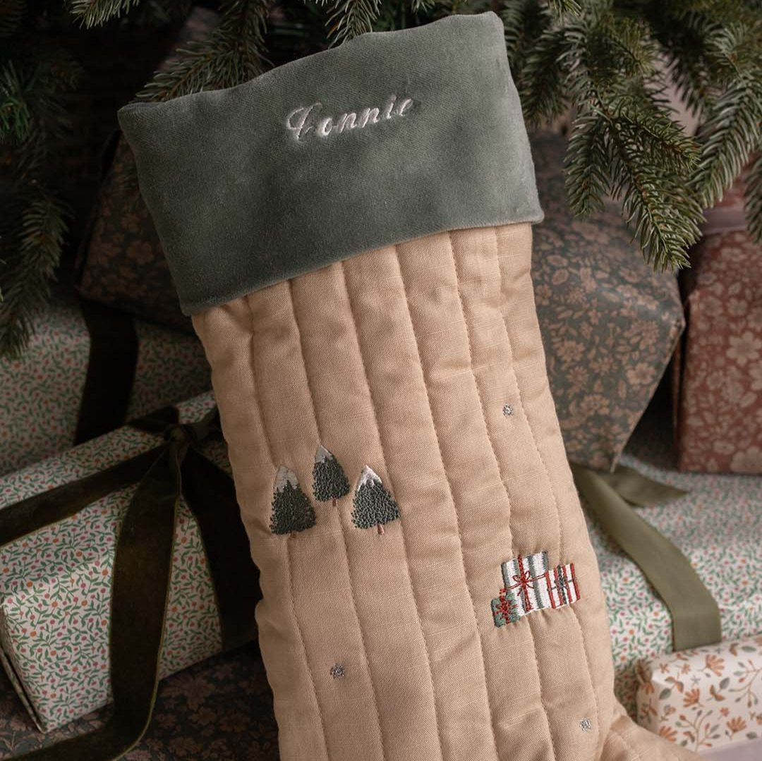 Christmas Stocking - Festive Forest Bunny