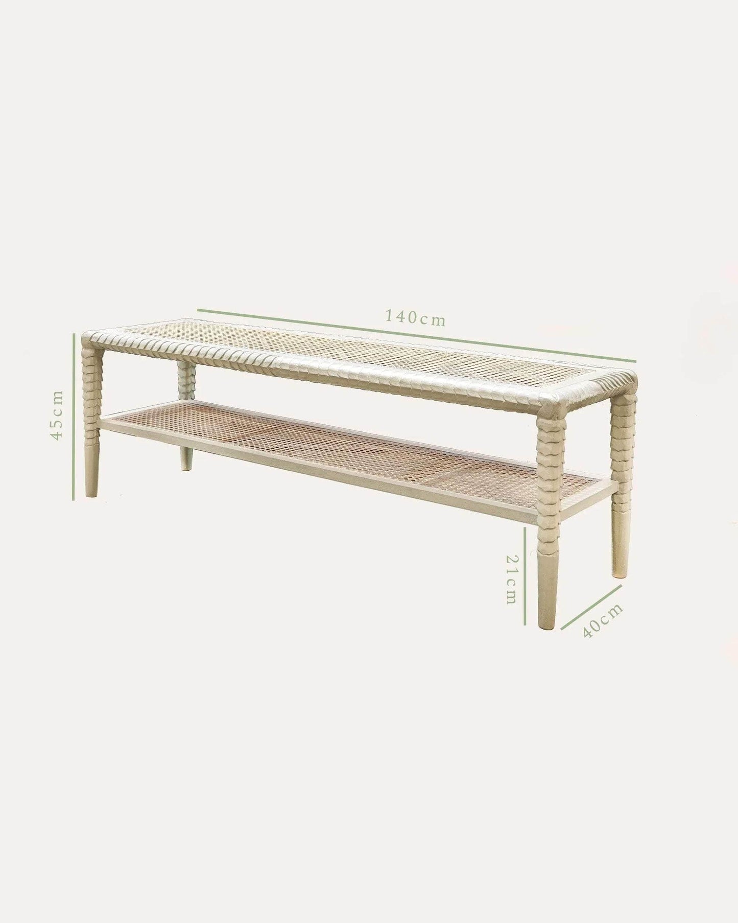 Pavilion Wooden Ottoman - Taupe